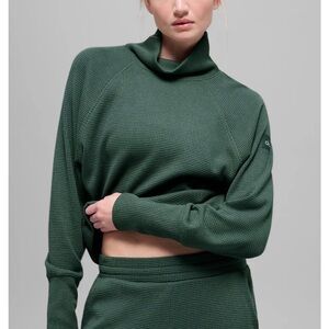 Alo Yoga Waffle Weekend Escape Mock Neck Long Sleeve